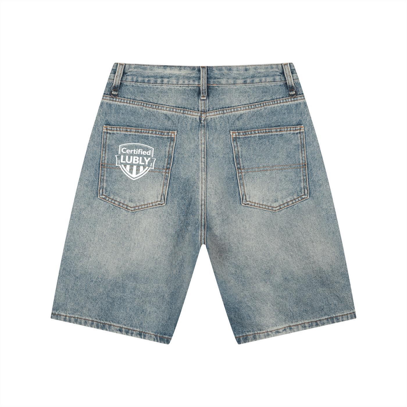 Men's Vintage Wash Denim Shorts - LUBLY