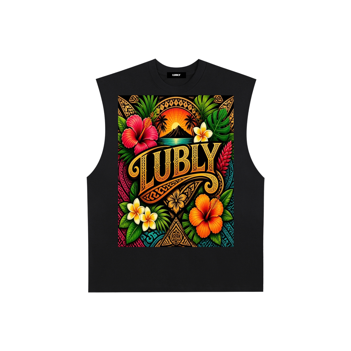 Raw Edge Cotton Tank Top