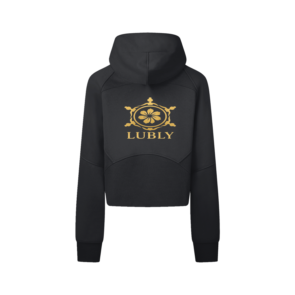 Cropped Zip-Through Hoodie