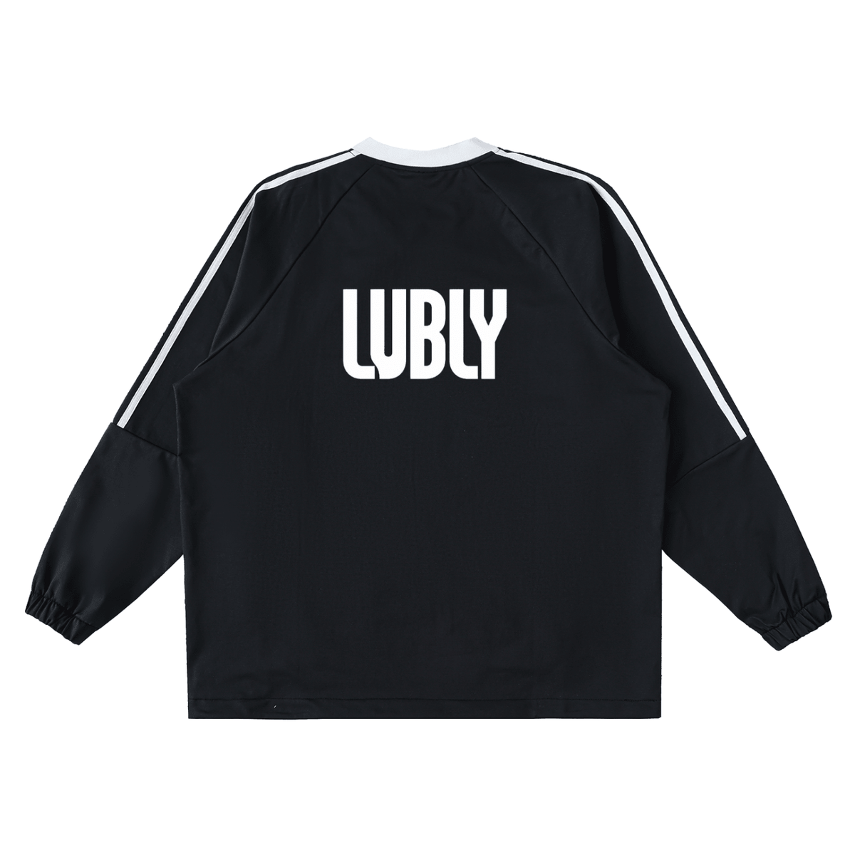 Color-Block V-Neck Long-Sleeve T-Shirt - LUBLY
