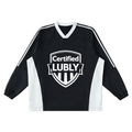 Color-Block V-Neck Long-Sleeve T-Shirt - LUBLY