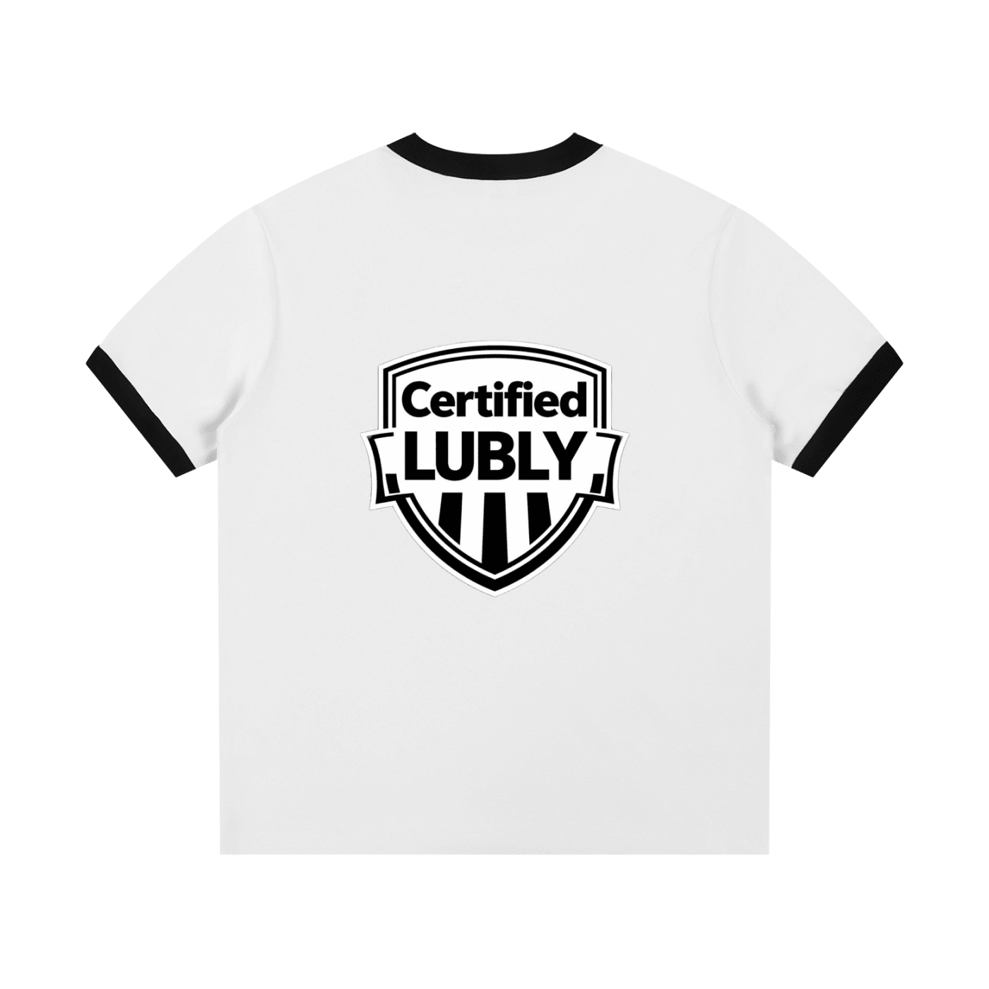 Contrast Edge Ribbed Crewneck T-Shirt - LUBLY