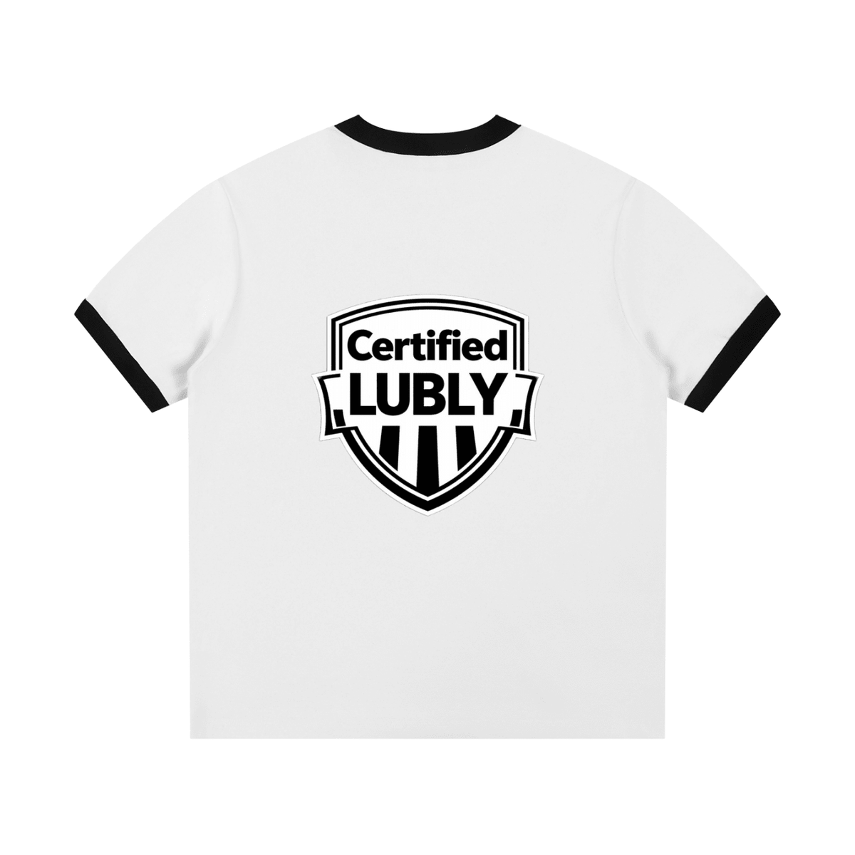 Contrast Edge Ribbed Crewneck T-Shirt - LUBLY