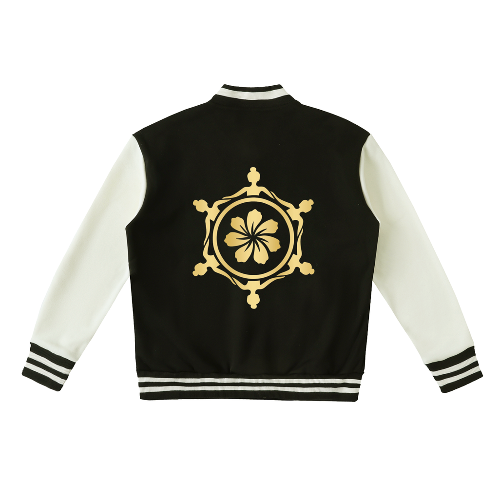 Two-Tone Fleeced Varsity Jacket
