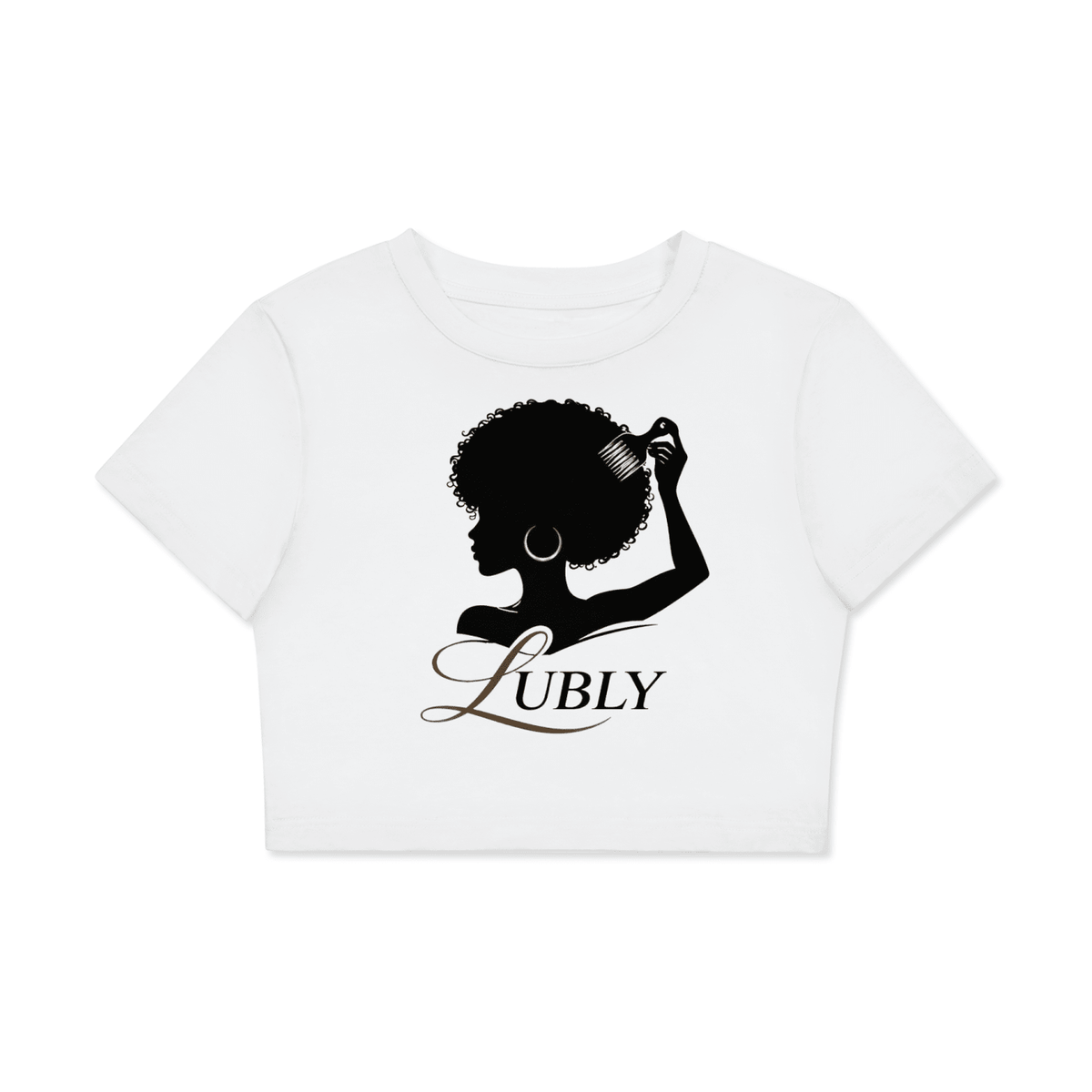 Fitted Crop Cotton T-Shirt - LUBLY