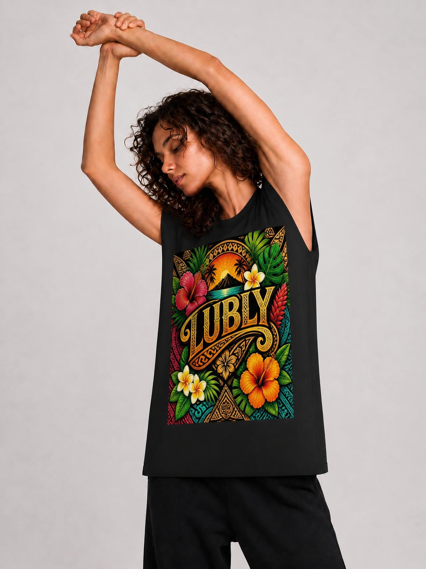 Raw Edge Cotton Tank Top