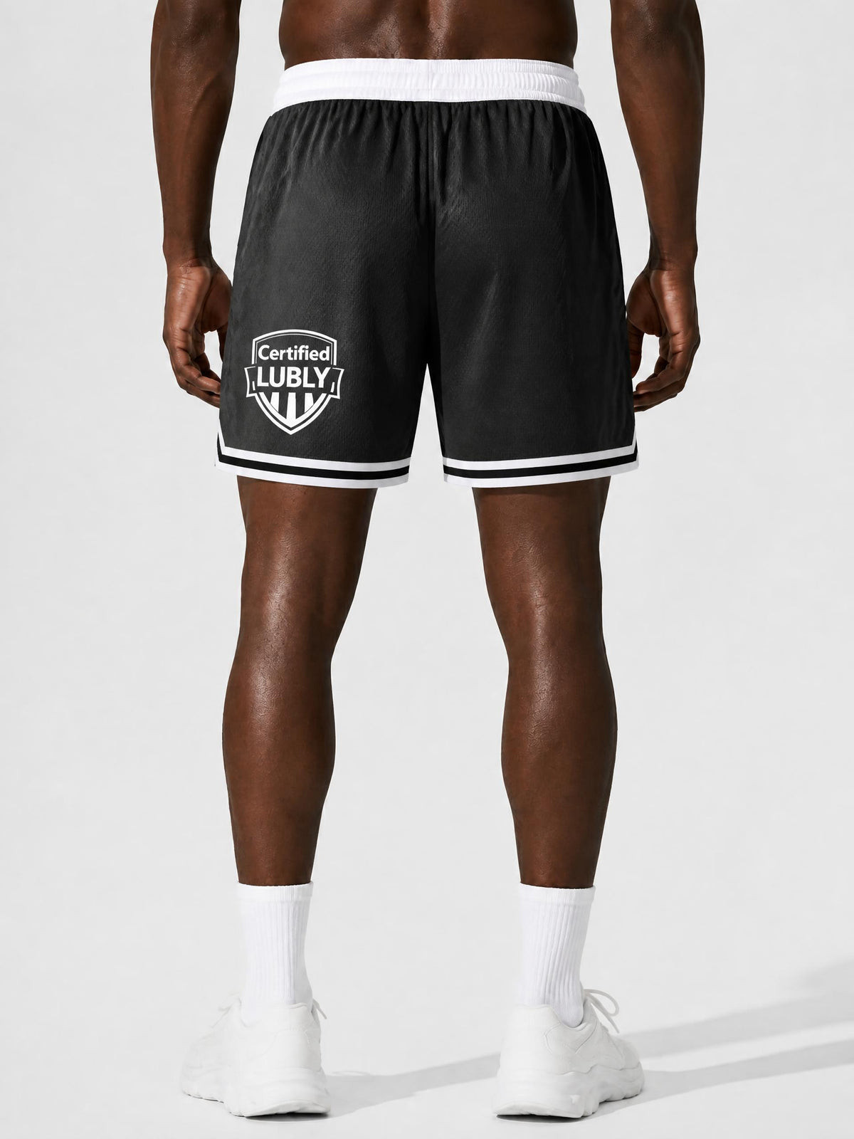 Classic Stripe Trim Basketball Shorts
