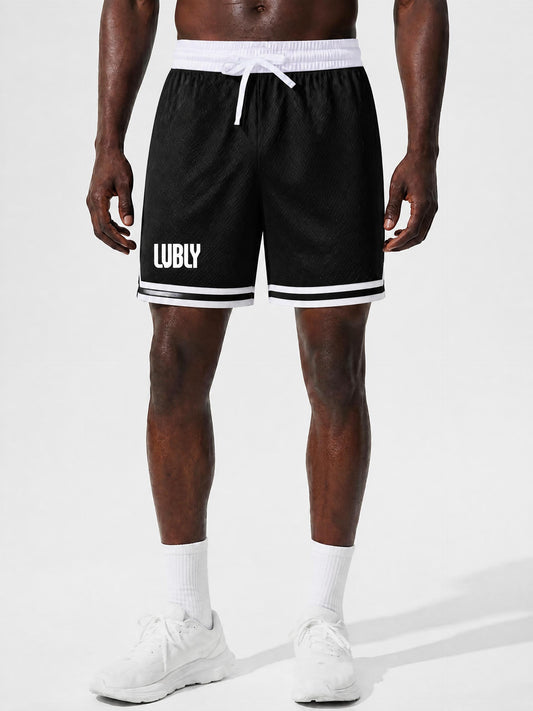 Classic Stripe Trim Basketball Shorts