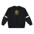 Oversized Crewneck Taped Sweatshirt - LUBLY