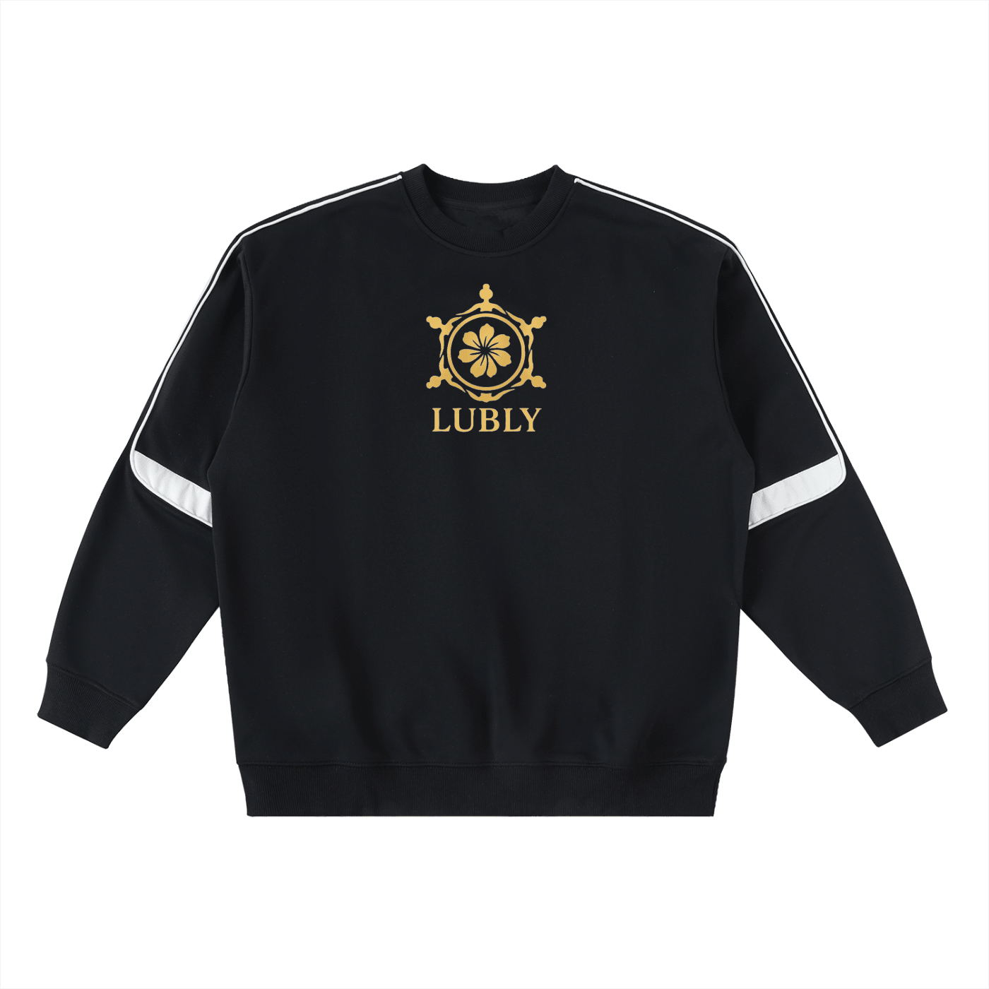 Oversized Crewneck Taped Sweatshirt - LUBLY