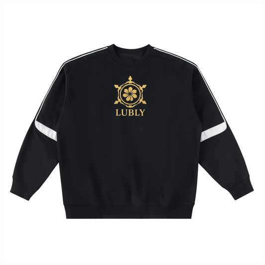 Oversized Crewneck Taped Sweatshirt - LUBLY