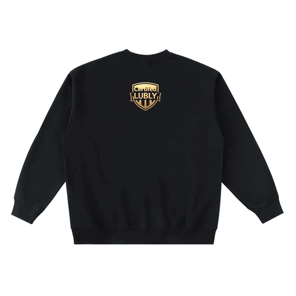 Oversized Crewneck Taped Sweatshirt - LUBLY