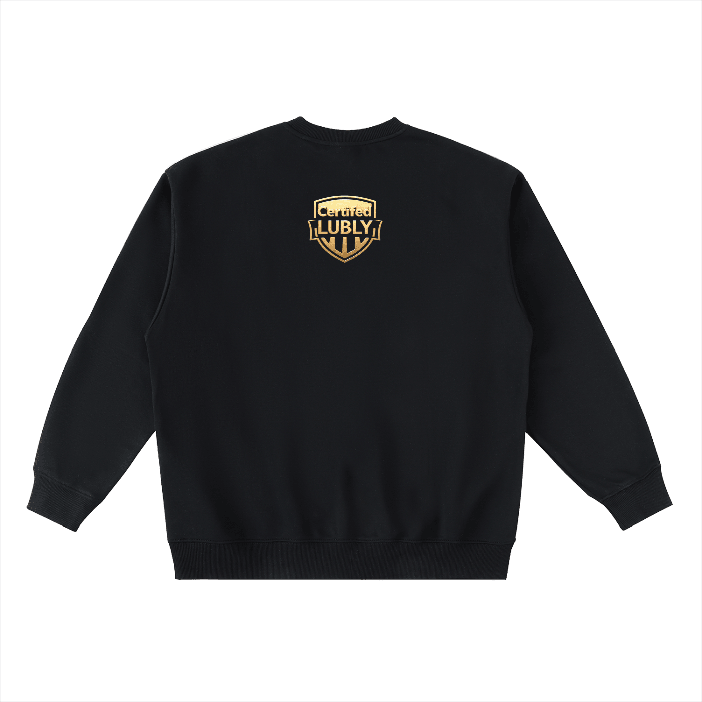 Oversized Crewneck Taped Sweatshirt - LUBLY