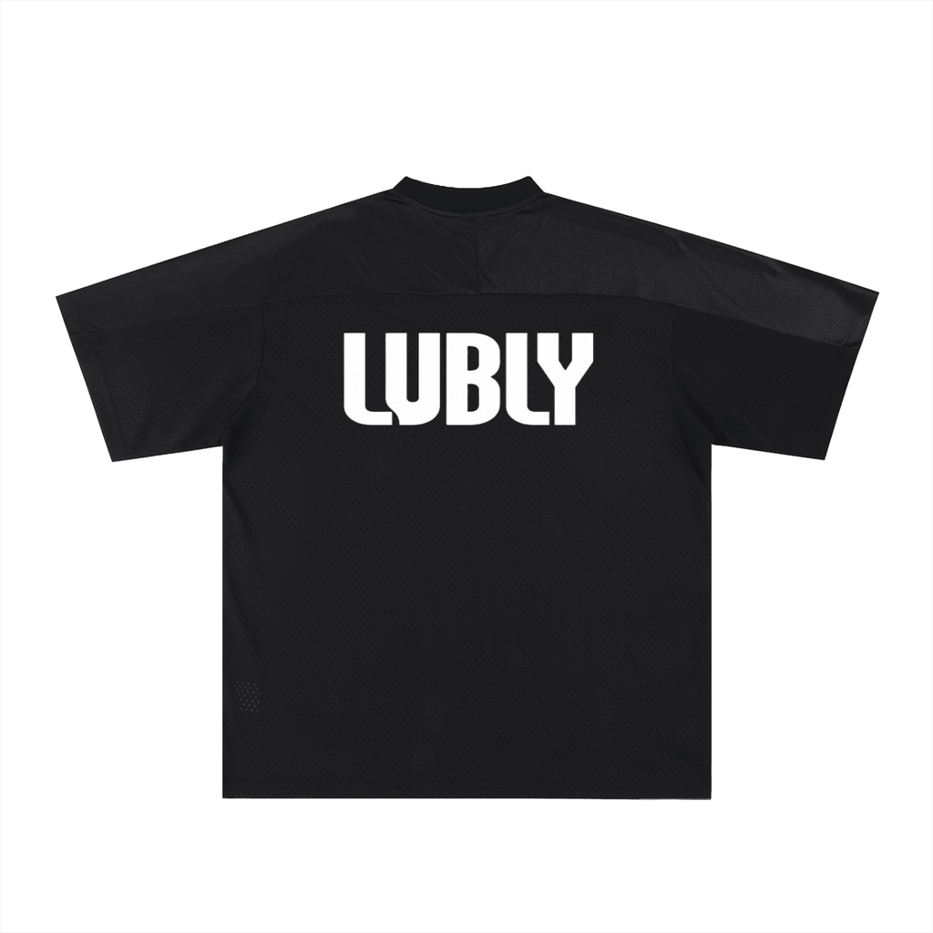 Oversized Mesh V-Neck Soccer Jersey - LUBLY