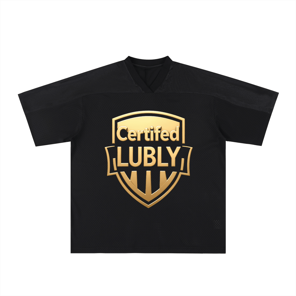 Oversized Mesh V-Neck Soccer Jersey - LUBLY