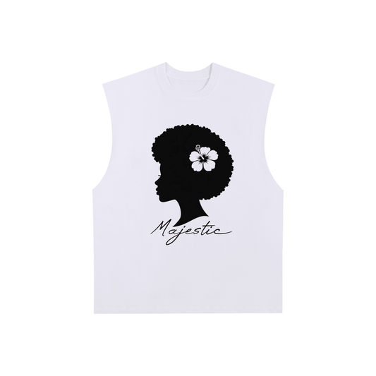 Raw Edge Cotton Tank Top - LUBLY