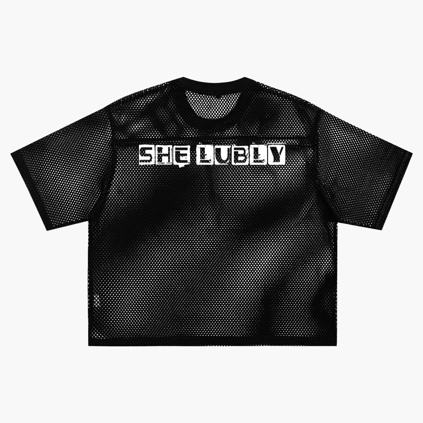See-through Boxy Net T-Shirt - LUBLY