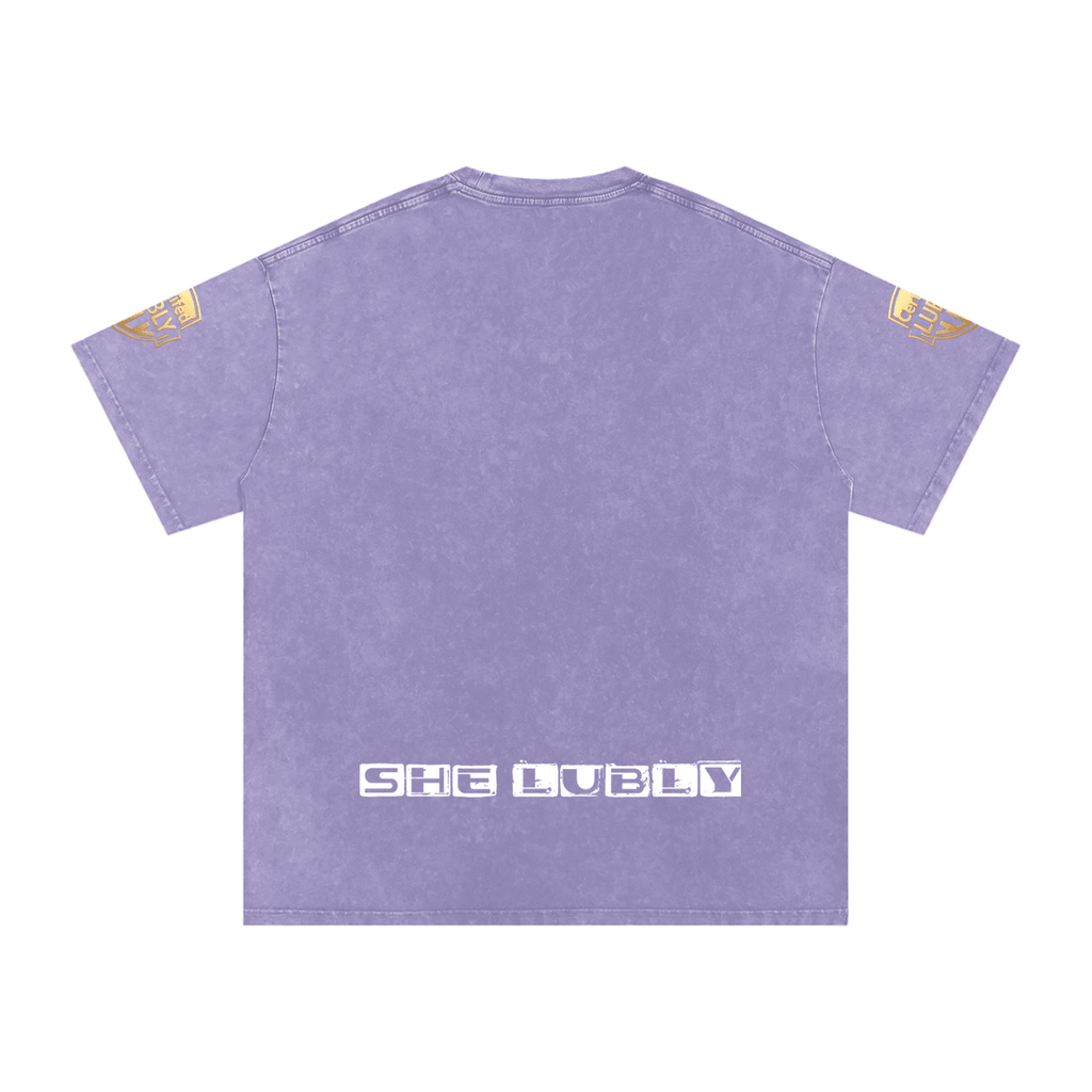 Snow Washed Oversized Cotton T-Shirt - LUBLY
