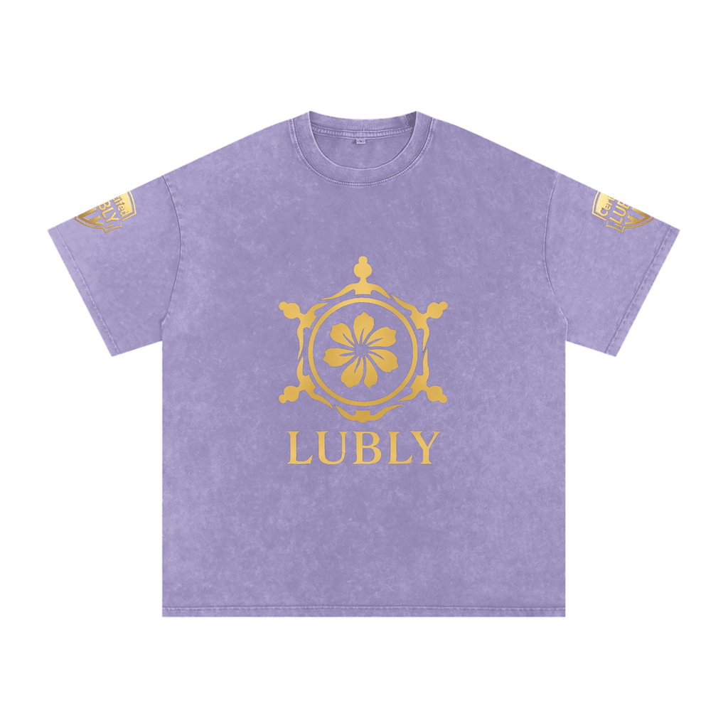 Snow Washed Oversized Cotton T-Shirt - LUBLY