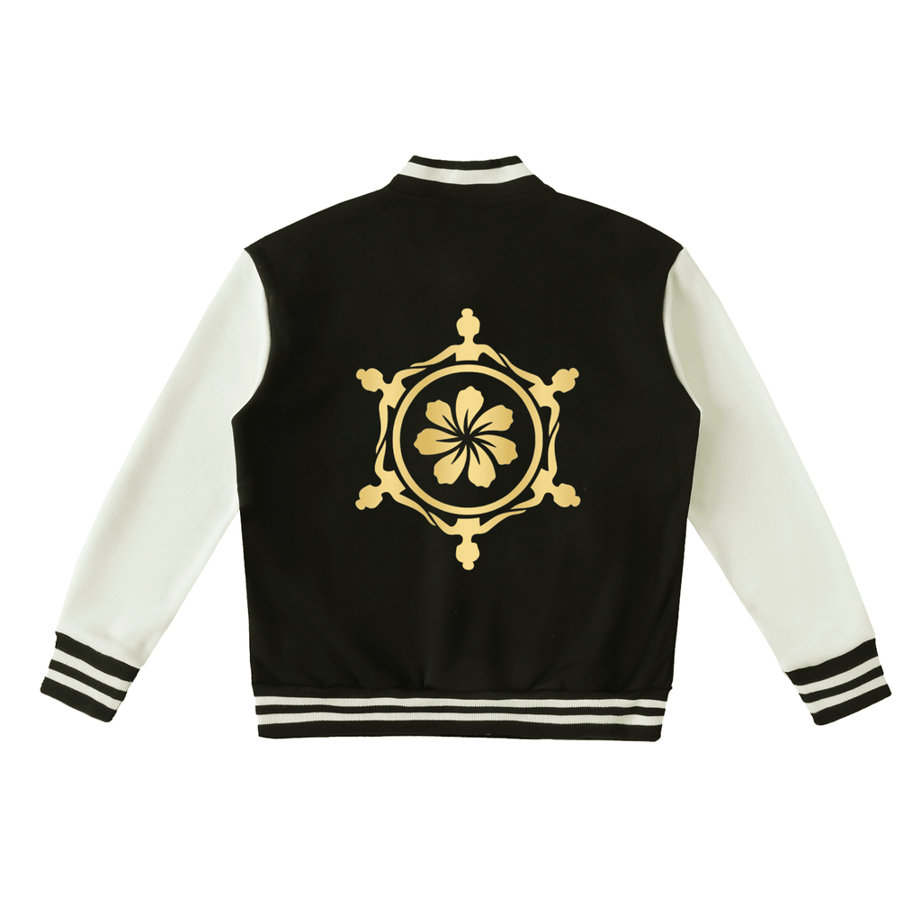 Two-Tone Fleeced Varsity Jacket - LUBLY