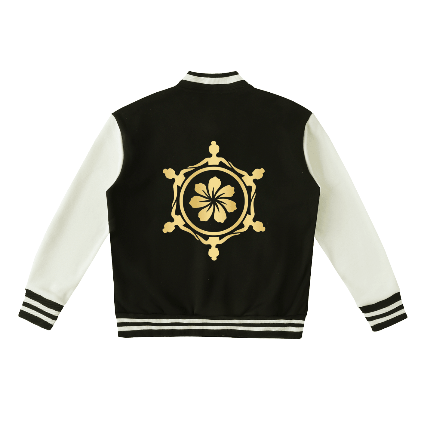Two-Tone Fleeced Varsity Jacket - LUBLY