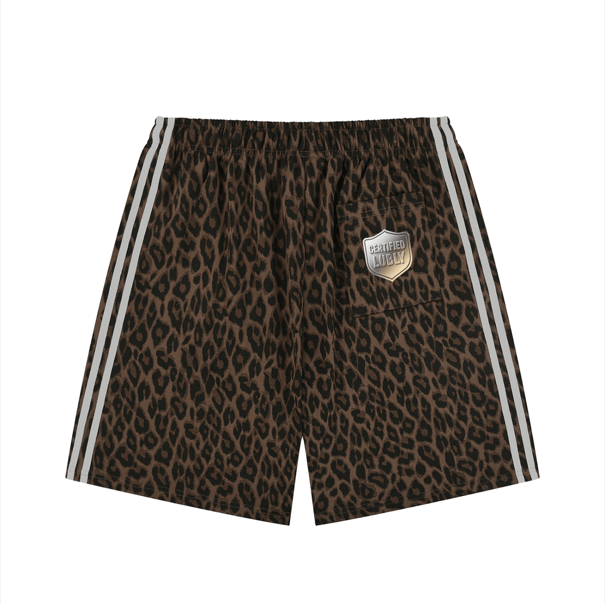 Unisex Heavyweight Leopard Drawstring Shorts - LUBLY