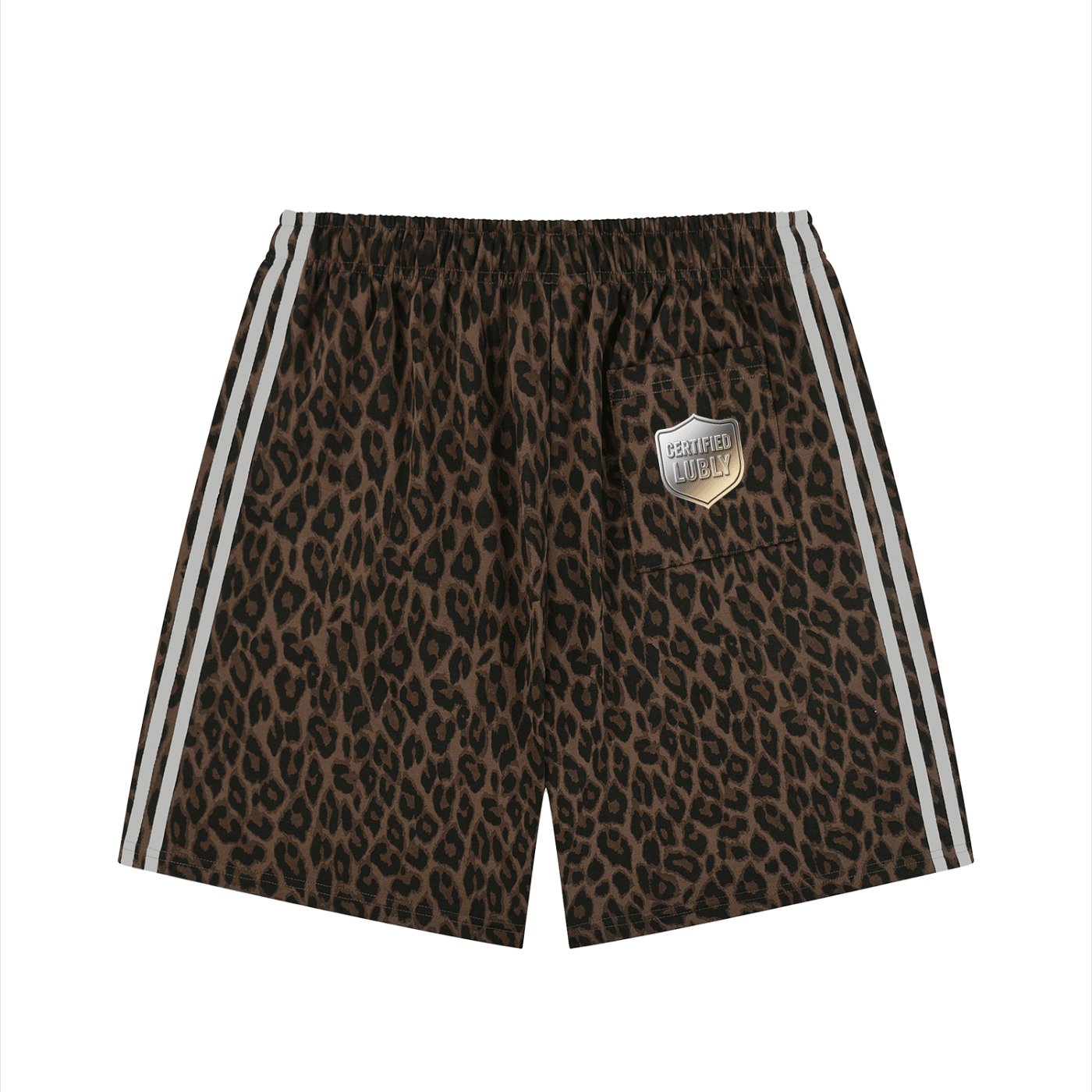 Unisex Heavyweight Leopard Drawstring Shorts - LUBLY