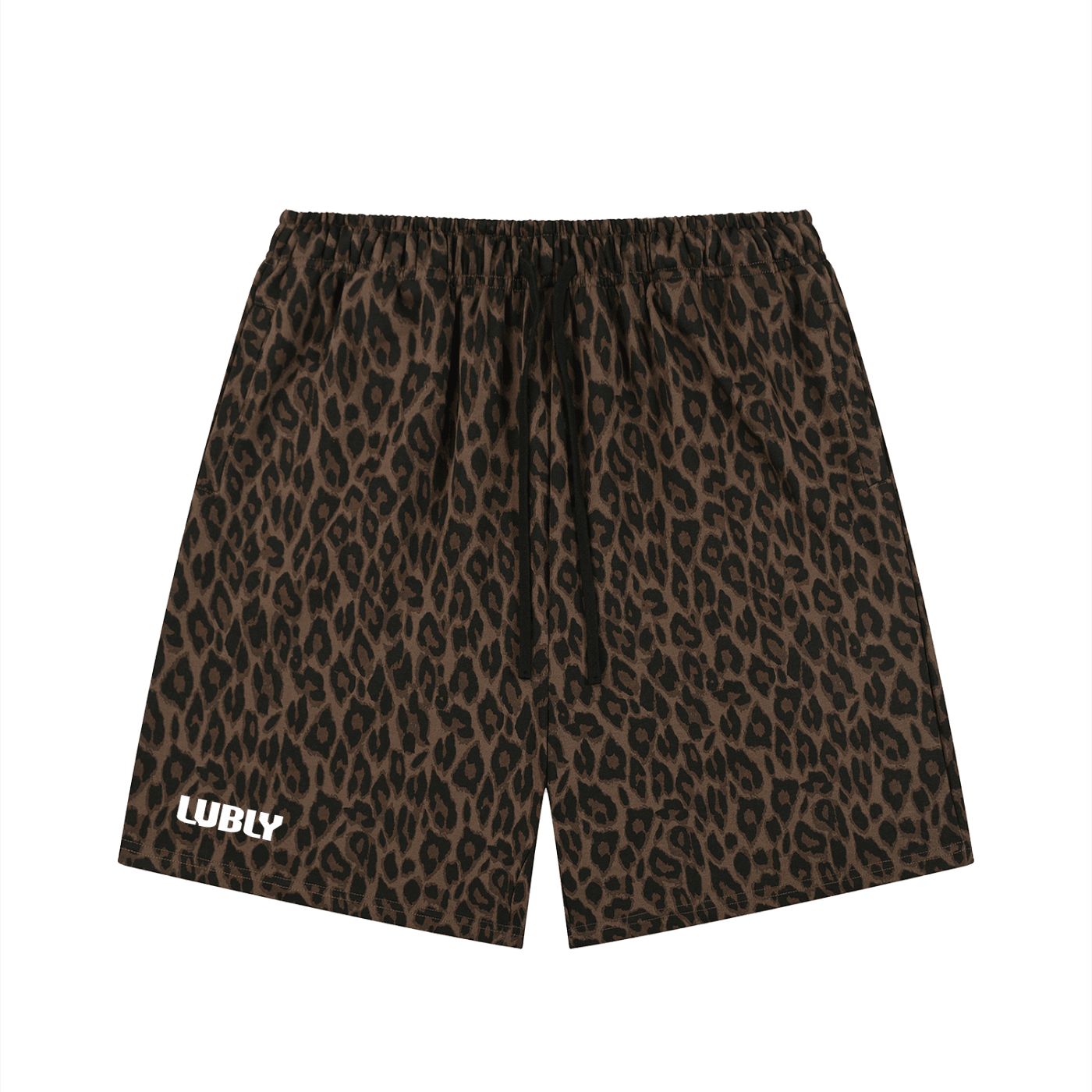 Unisex Heavyweight Leopard Drawstring Shorts - LUBLY