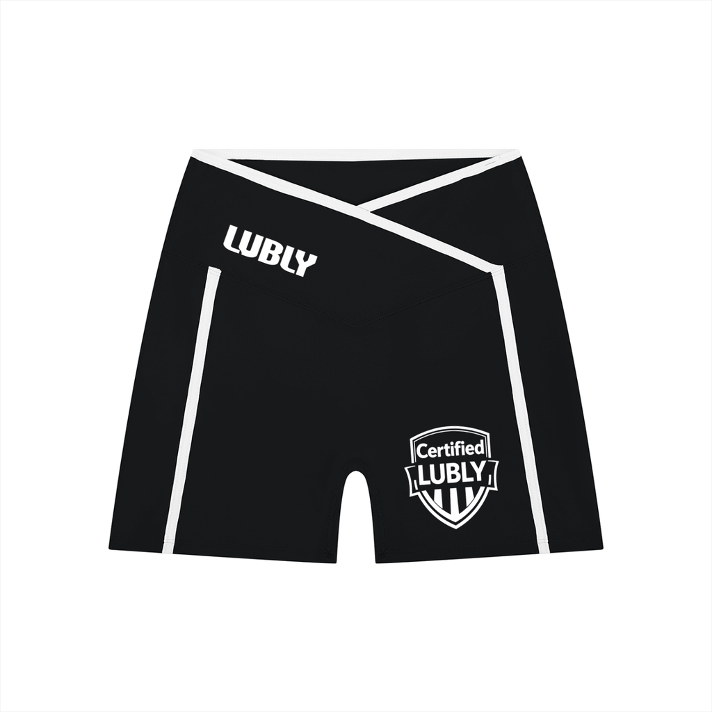 Women’s High Rise Color Block Yoga Shorts - LUBLY