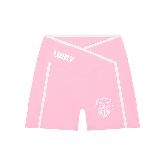 Women’s High Rise Color Block Yoga Shorts - LUBLY