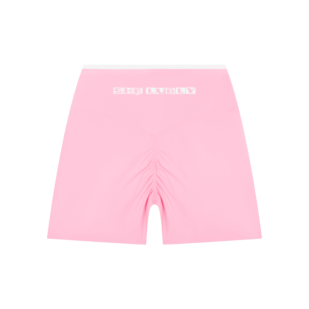 Women’s High Rise Color Block Yoga Shorts - LUBLY