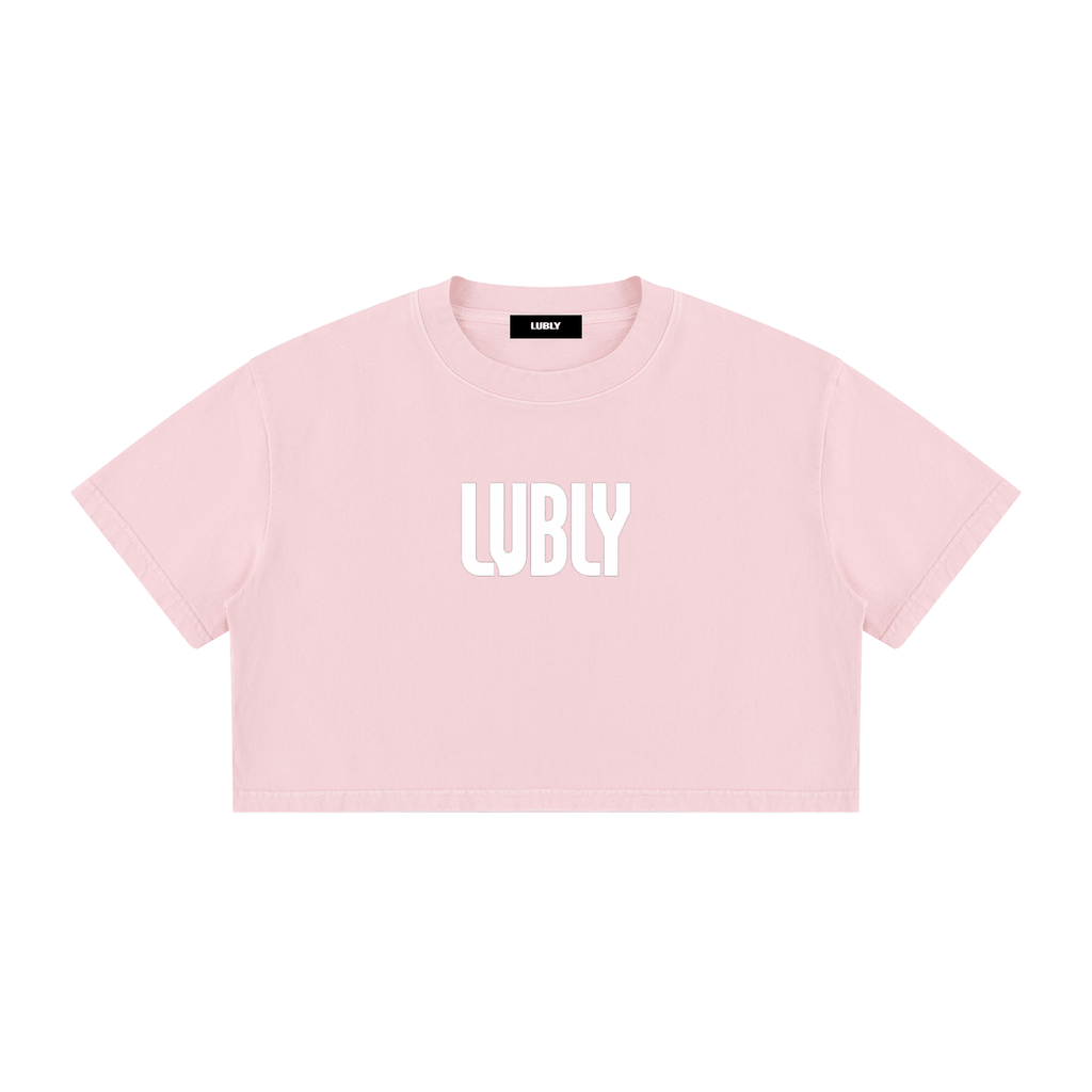 Women's Mineral Wash Cotton Crop T-Shirt - LUBLY