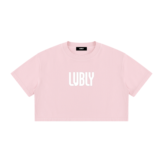 Women's Mineral Wash Cotton Crop T-Shirt - LUBLY